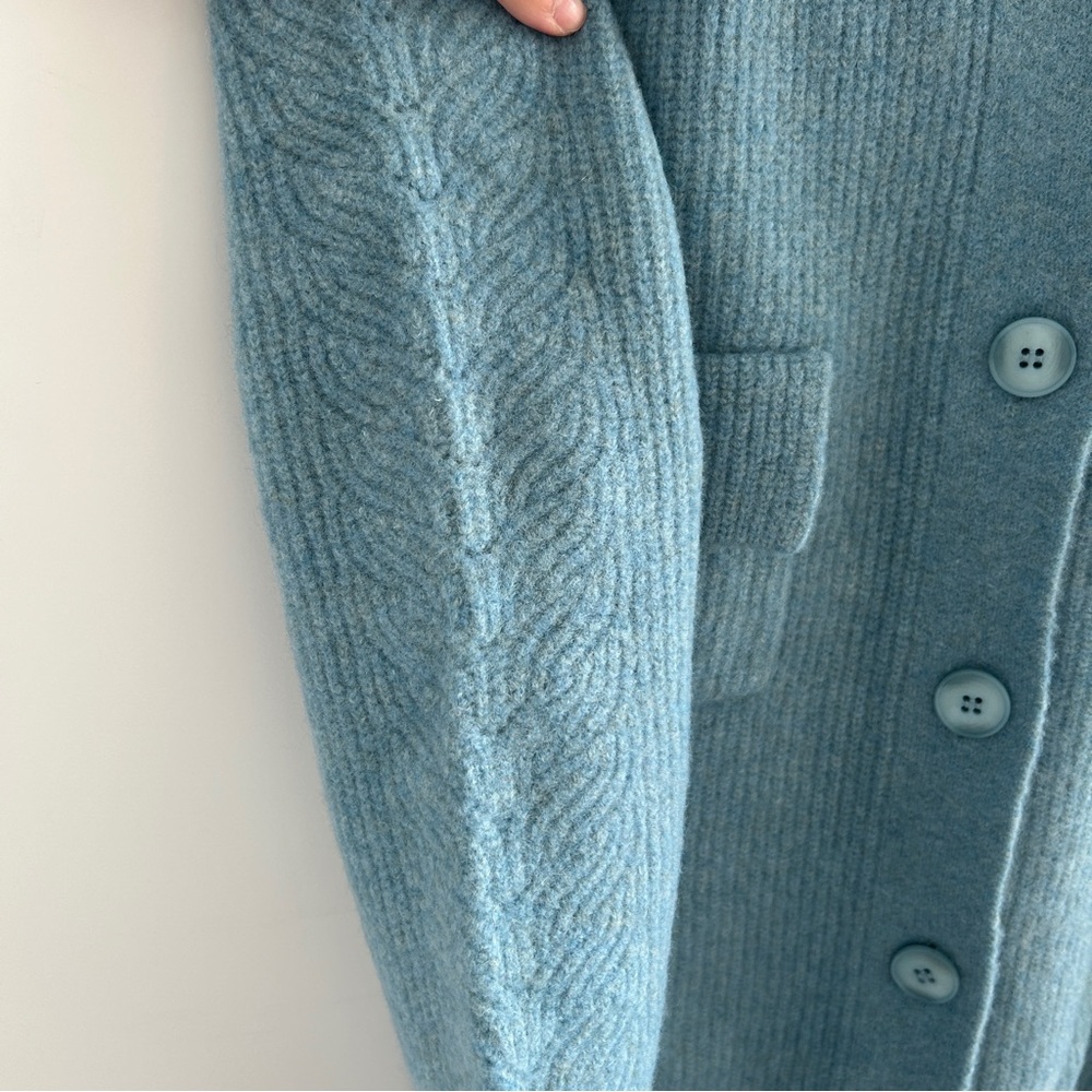 Blue Button-Up Cardigan - Picture 2 of 3